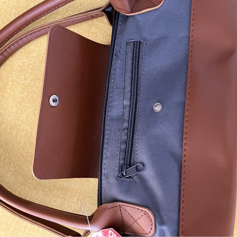 Samba Brown and Blue Insulated Wine Bag - Picture 4 of 7